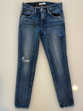 Moussy Medium Blue Ripped Skinny Jeans - Women's